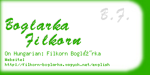 boglarka filkorn business card